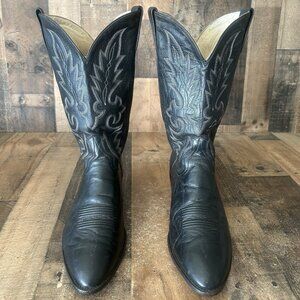 Dan Post 2110 R Classic Black Extra Wide Western Cowboy Boots Mens 12 EW